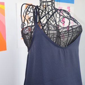 Navy Criss Cross Tank top